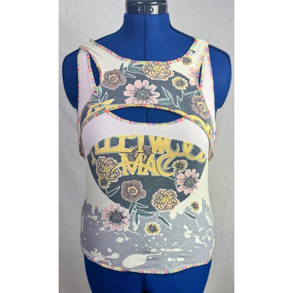 Ti-Riffic Tank – Fleetwood Mac Cutout Top |‎ Upcycled Stretch Tank S/M